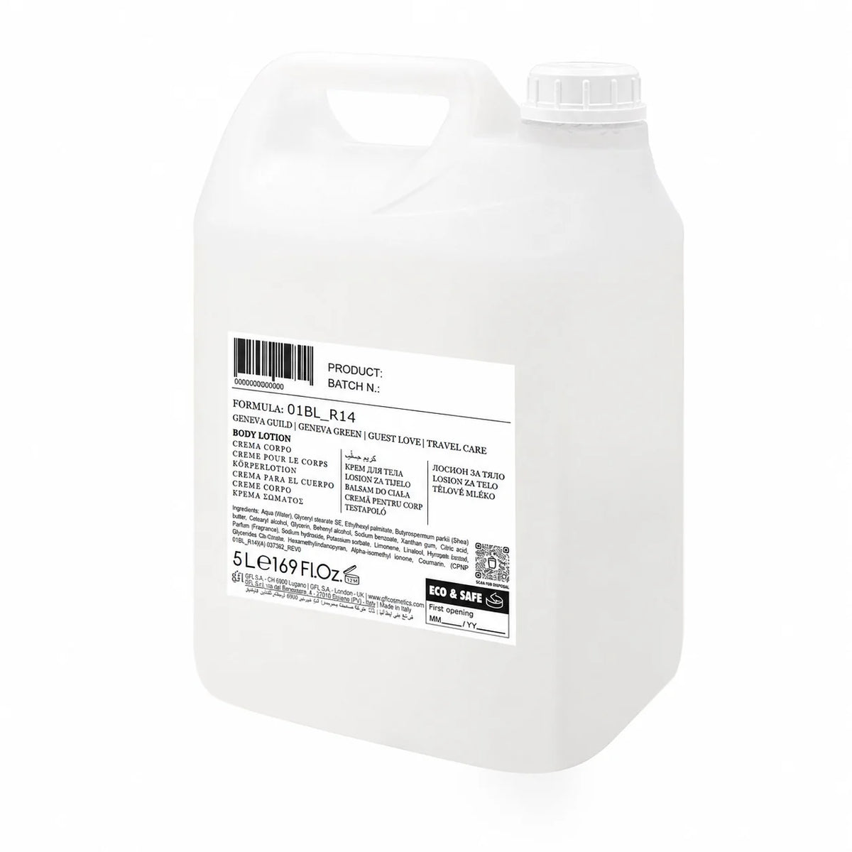 5 Liter Feuchtigkeitsspendende Körpercreme - Linie Geneva Guild