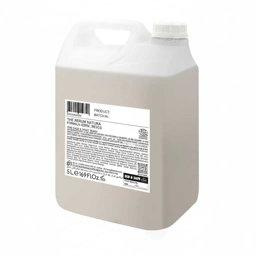 5 Liter Flüssigseife mit perfekter Mischung von Mandarinenschalen und Guajak(Mild) - Linie The Rerum Natura